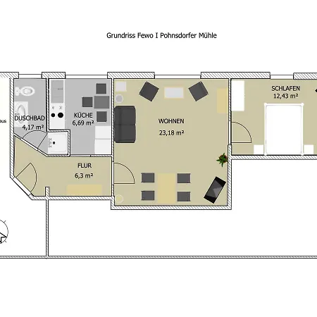 Ferienwohnung Pohnsdorfer Muehle *